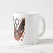 Gothic Velvet Bow Key met vleugels en maan Extra Grote Beker (Voorkant rechts)