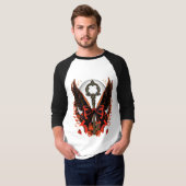 Gothic Velvet Bow Key met vleugels en maan T-shirt (Voorkant volledig)