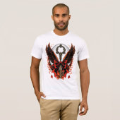 Gothic Velvet Bow Key with Wings & Moon T-shirt (Voorkant volledig)