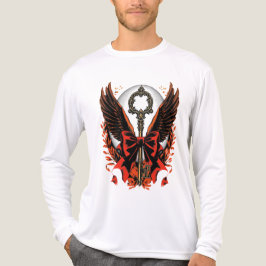 Gothic Velvet Bow Key with Wings & Moon Tri-Blend Shirt