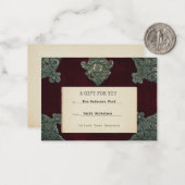 Gothic Velvet Secrets Graduation Gift Insert Notitiekaartje (Voorkant / Achterkant in situ)