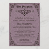 Gothic Victoriaans Damask Wedding Programma's (Voorkant)