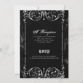 Gothic Victoriaans Halloween Wedding Invitations Kaart (Achterkant)