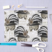 Gothic Victoriaans Skulls Feathers Pet Newspaper Tissuepapier (Craft)