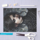 Gothic Victoriaans vrouw in het zwart Tissuepapier (Craft)