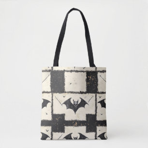 Gothic Vleermuis Grunge Halloween Patroon Draagtas