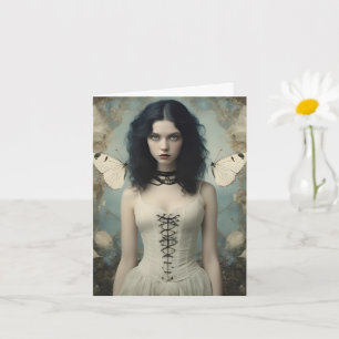 Gothic vlinder vrouw, alle gelegenheden kaart