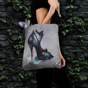 Gothic Vogue Grunge Blauwgroen Splash Stiletto H Draagtas