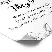 Gothic Waar waren ze Foto Bruiloftsspel Poster (Hoek)