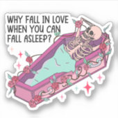 Gothic Waarom Herfst in liefde als je kunt Herfste Sticker (Voorkant)