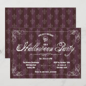 Gothic Wallpaper Halloween Party Kaart (Voorkant / Achterkant)