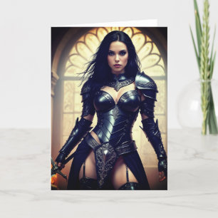 Gothic Warrior Queen Wenskaart! Bedankkaart