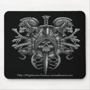 Gothic Warrior Skulls Muismat