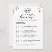 Gothic Wat zei de bruidegom Bridal Game Kaart (Voorkant)