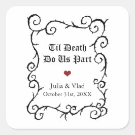 Gothic Weddenschap voor  gothische stijl Gift Vierkante Sticker