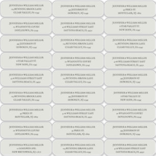 Gothic Wedding Black op Ecru Guest Address Sticker