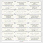 Gothic Wedding Black op Ecru Guest Address Sticker (Vel)