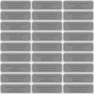 Gothic Wedding Black op Grey Guest Address Sticker