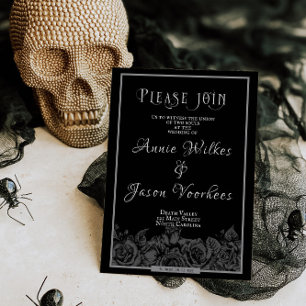 Gothic Wedding Black Roos Til Death Do ons Part In Kaart
