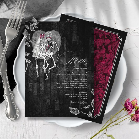 Gothic Wedding Burgundy ID866 Menu