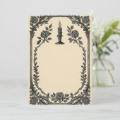 Gothic Wedding Invitation – Candle Design (AI-Gen) (Debout devant)