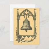 Gothic Wedding Invitation – Cracked Bell (AI-Gen) (Devant / Derrière)