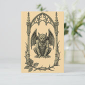 Gothic Wedding Invitation – Gargoyle (AI-Gen) (Debout devant)