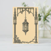 Gothic Wedding Invitation – Hanging Lantern AI-Gen (Debout devant)