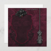 Gothic Wedding Invitation Kaart (Voorkant / Achterkant)