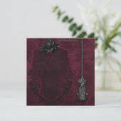 Gothic Wedding Invitation Kaart (Staand voorkant)
