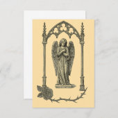 Gothic Wedding Invitation – Somber Angel (AI-Gen) (Devant / Derrière)