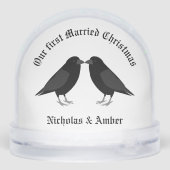 Gothic Wedding Kissing Ravens First Married Xmas (Arrière)