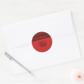 Gothic Wedding Lace Red Black Ronde Sticker (Envelop)