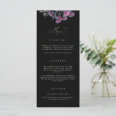 Gothic Wedding Menu Kaart Halloween Party N100 (Staand voorkant)