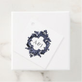 Gothic Wedding Monogram Gilded Lijst Bedankjes Labels (In situ)