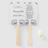 Gothic Wedding Program Handwaaier (Voorkant en achterkant)
