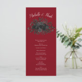 Gothic Wedding Programs (programma's voor rode en  Menu (Staand voorkant)