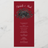 Gothic Wedding Programs (programma's voor rode en  Menu (Voorkant)