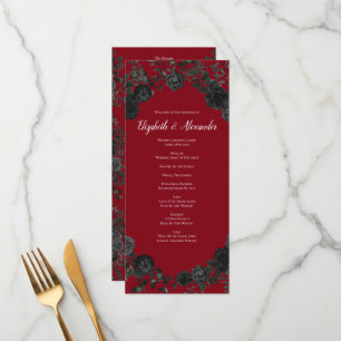 Gothic Wedding Programs (programma's voor rode en Menu