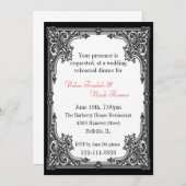 Gothic Wedding Rehearsal Dinner Invitation Kaart (Voorkant / Achterkant)