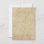 Gothic Wedding RSVP Card | Vintage Floral (Achterkant)