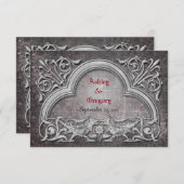 Gothic Wedding RSVP kaart (Voorkant / Achterkant)