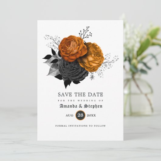  Gothic Wedding Save The Date (Staand voorkant)