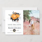  Gothic Wedding Save the Date Photo Magnetische Uitnodiging (Voorkant)
