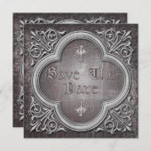 Gothic Wedding Save the Date Uitnodiging (Voorkant / Achterkant)