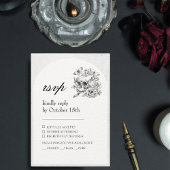 Gothic Wedding Skull Tot de dood ons Deel RSVP