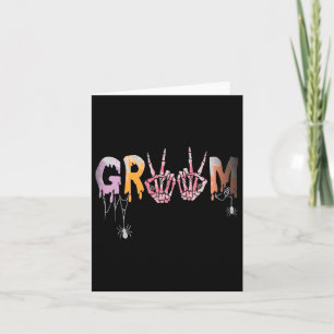 Gothic Wedding Spooky Halloween Skeleton Groom Jus Kaart