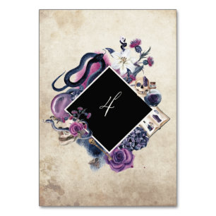 Gothic Wedding Table Number Kaart Halloween N100