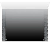 Gothic Wedding Table Seating Card (Binenzijde Horizontaal (Onderkant))