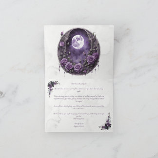Gothic Wedding Thank You Card Floral Dark Romance Bedankkaart